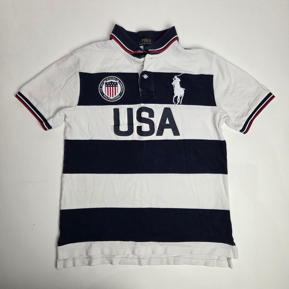 Ralph Lauren Polo Big Pony Rugby USA Men's Shirt Size Large